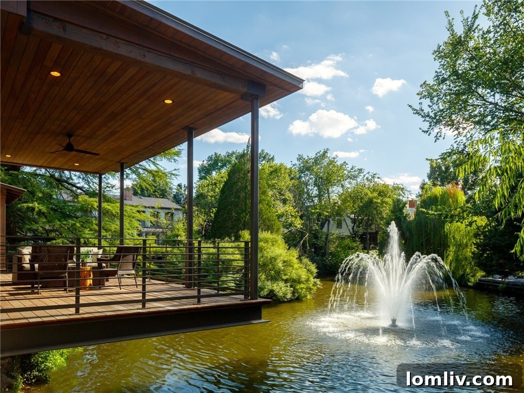 Modern staircase and architectural details inside the luxury home