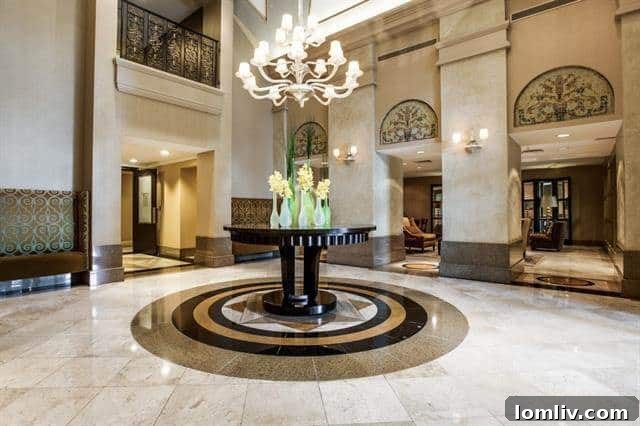Entrance and Lobby of The Mayfair Dallas Luxury Condos