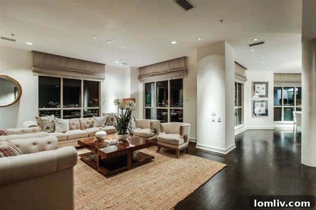 Interior design detail of a luxury condo in Dallas