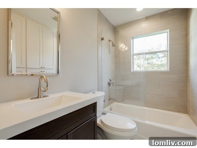 Modern European-Style Bathroom with Tiled Shower