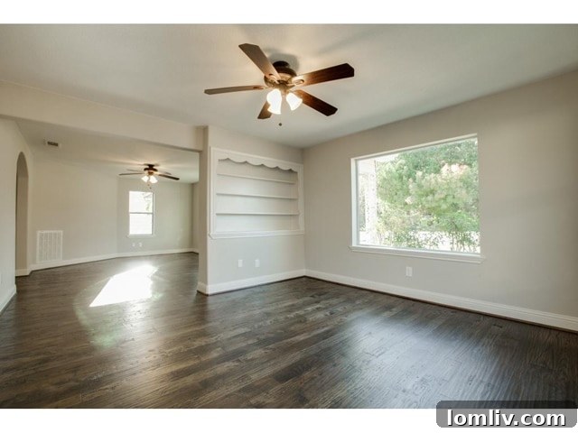 Elegant Dining Room with Original Built-in Shelving