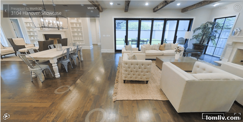 3D property showcase allows potential buyers to virtually walk through a home.