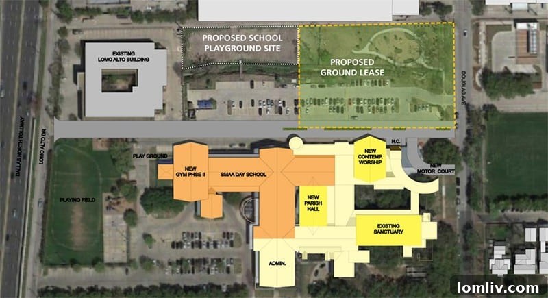 St. Michael's Master Plan showing proposed office tower development