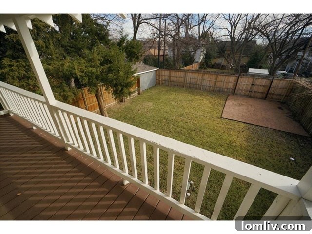 View from Back Balcony Overlooking the Yard