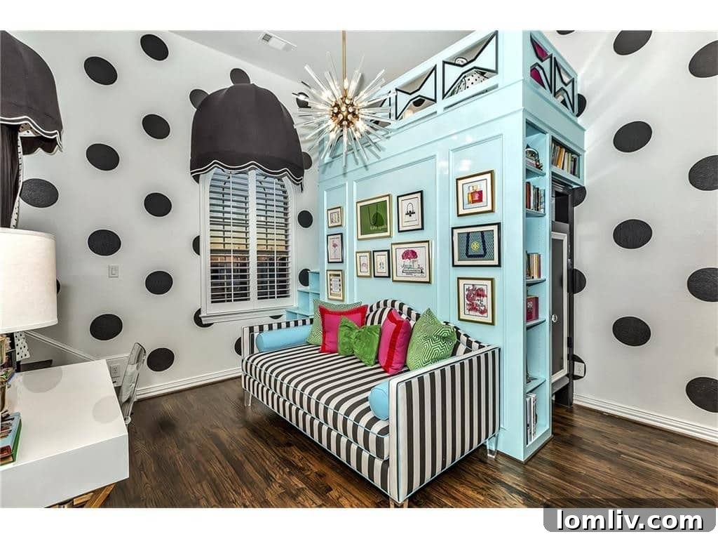 Another creative kids' room on the second floor of the Frisco home.