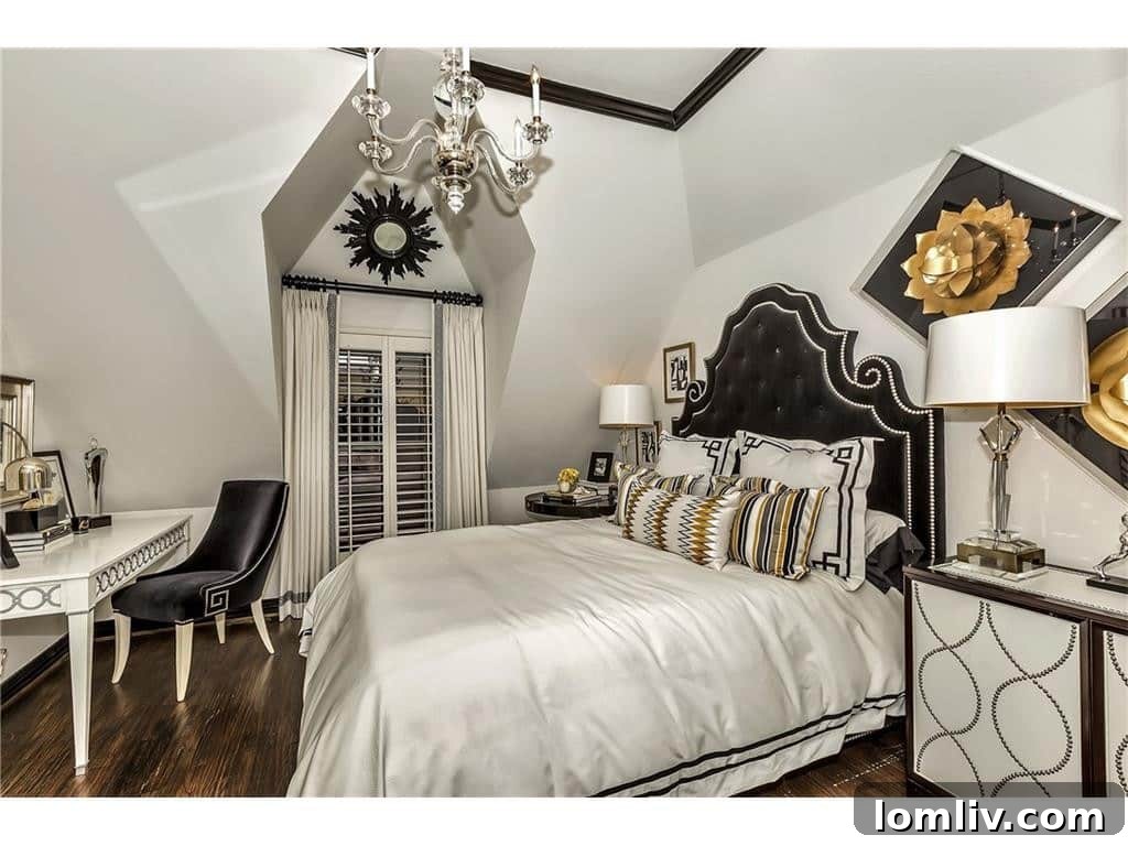 Shay Geyer: Vote for IBB Design's Rising Star in Traditional Home Competition 22 Elegant guest bedroom at 5504 Burkett, ensuring comfort for visitors.