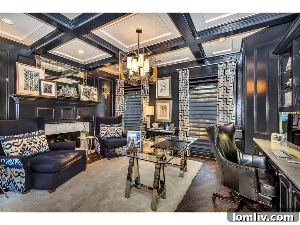 Shay Geyer's home office at 5504 Burkett, featured in CultureMap, a perfect blend of work and family space.