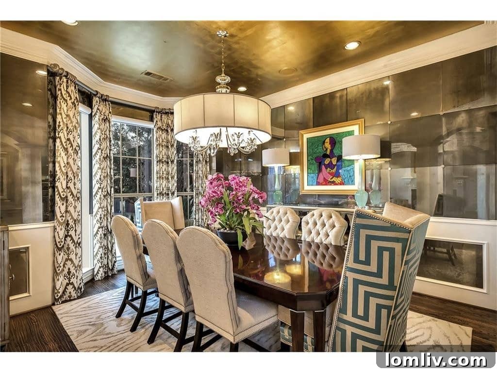 Formal dining room at 5504 Burkett, perfect for sophisticated entertaining.