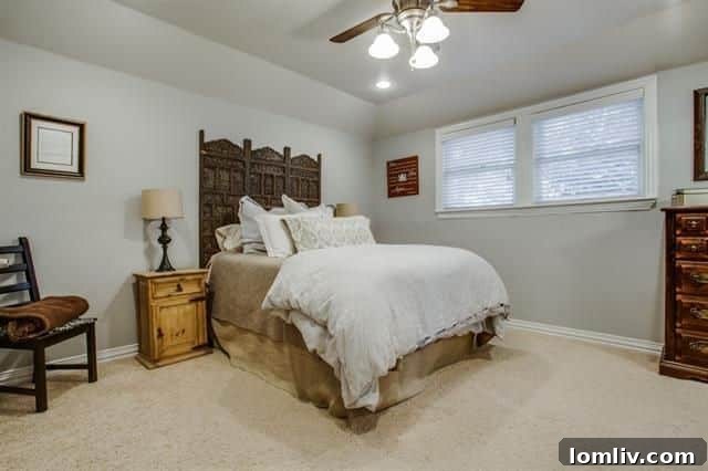 Spacious walk-in shower in master bath