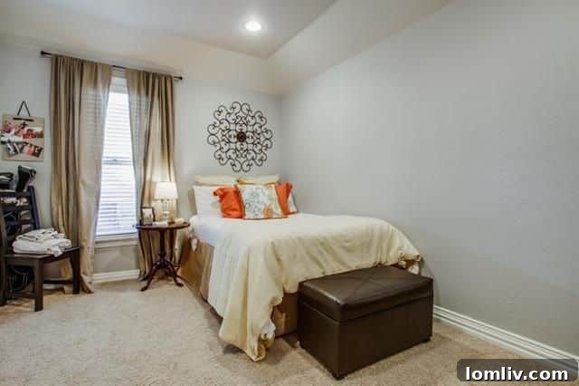 Expansive green space in backyard with mature trees