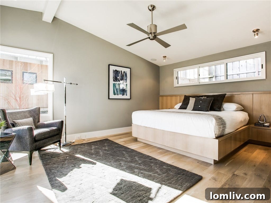 Stylish Bedroom with Built-in Storage Solutions