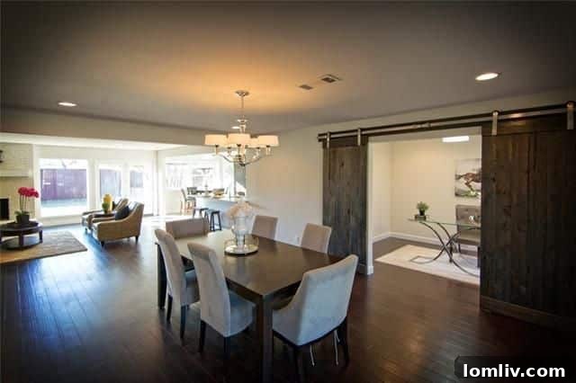 Stylish living area with hardwood floors in the Glen Meadow Estates home