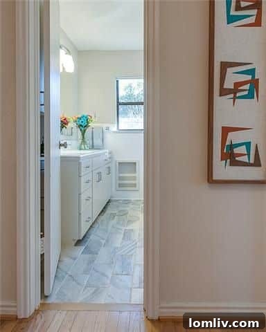 Exterior front view Midcentury home