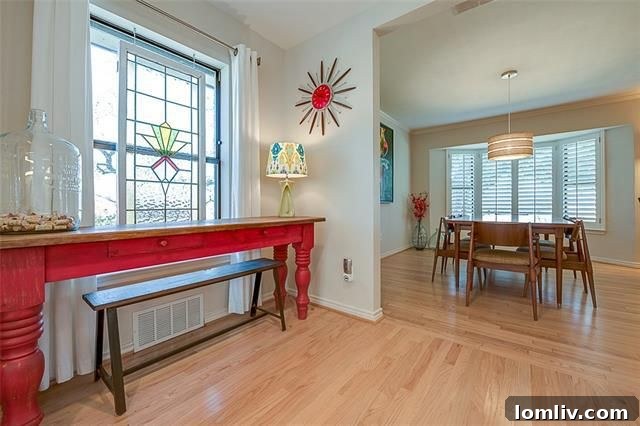 Spacious kitchen with dining area