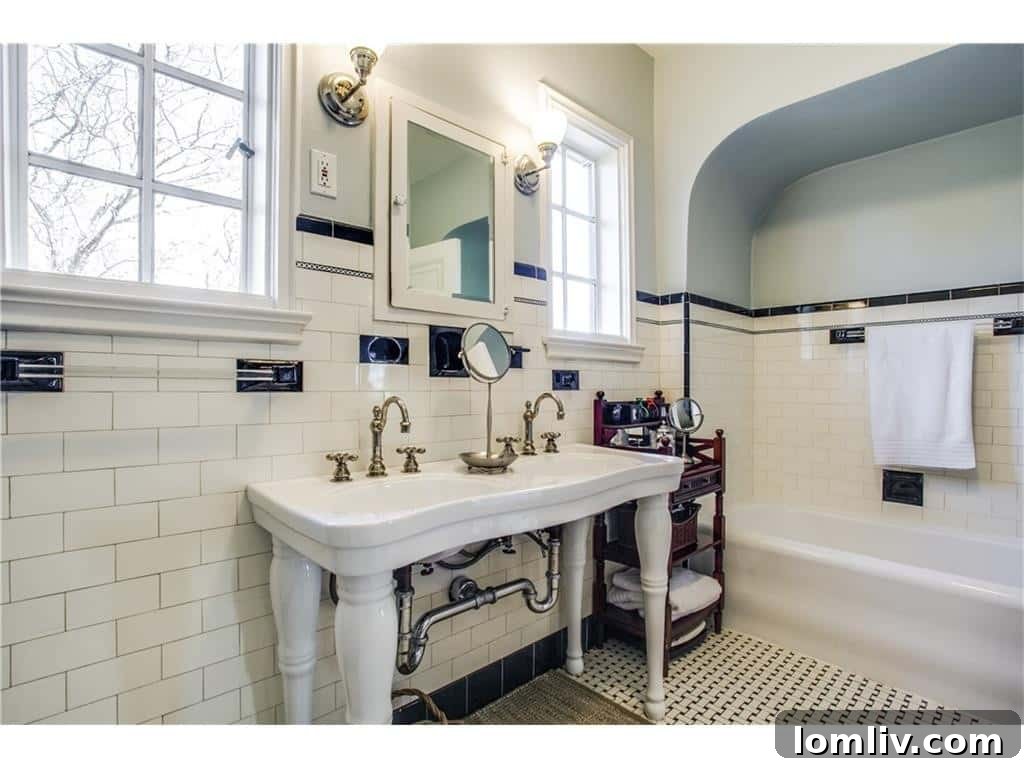 Luxurious Master Bathroom with Double Console Sink