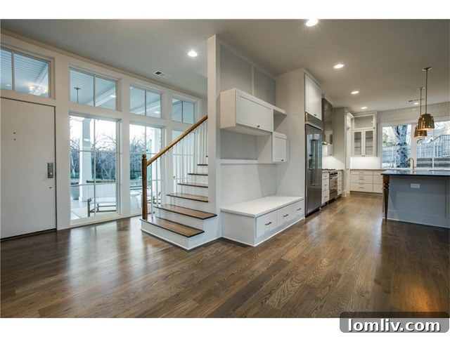 Elegant Staircase with Modern Railings