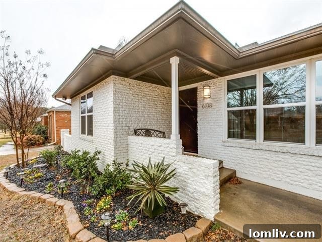 Charming Midcentury ranch home exterior at 6108 Town Hill Ln, East Dallas