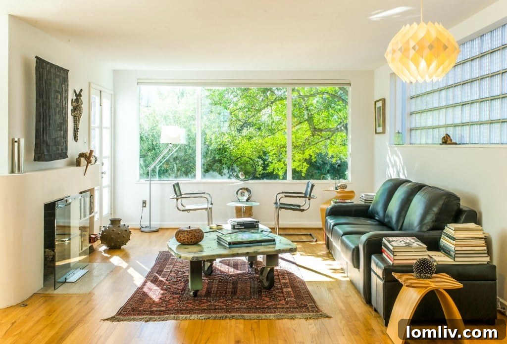 Lakewood's Modernist Jacotte House: A Preservation Gem For Sale 8 Expansive and lush backyard of a Lakewood Dallas home, offering privacy and space