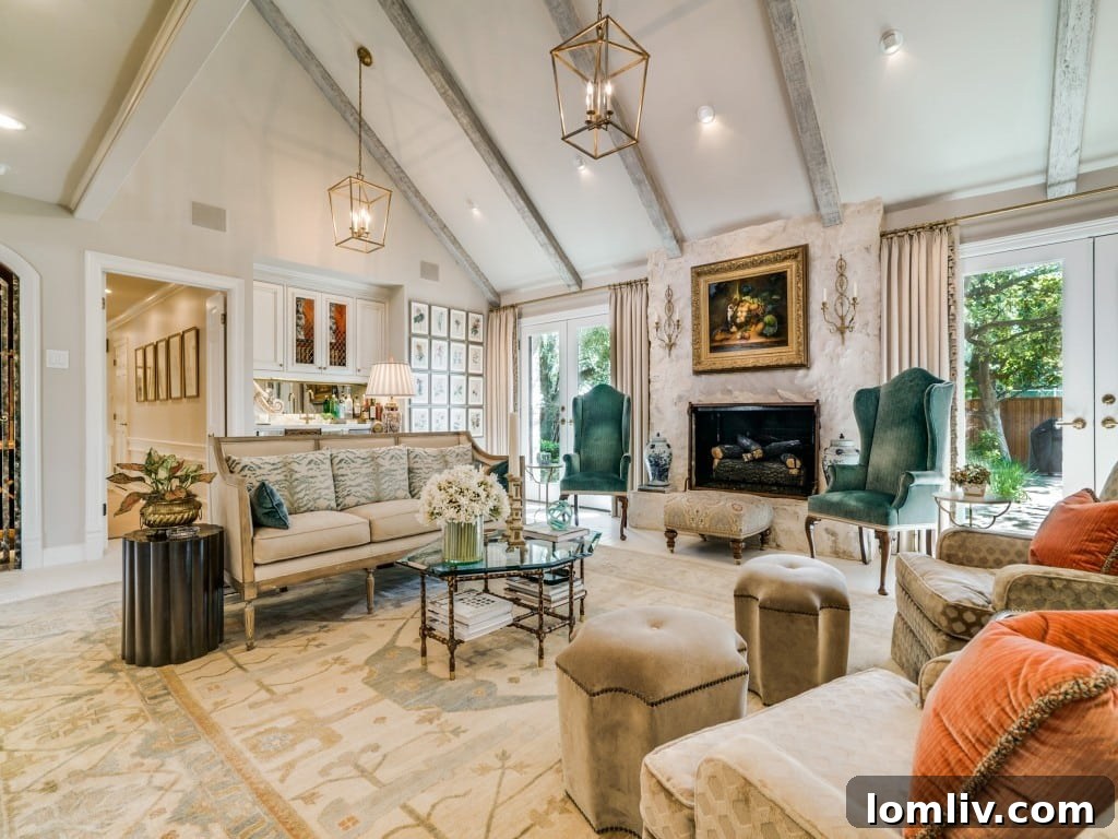 Stylish Wet Bar with Quartz Countertop in the Great Room