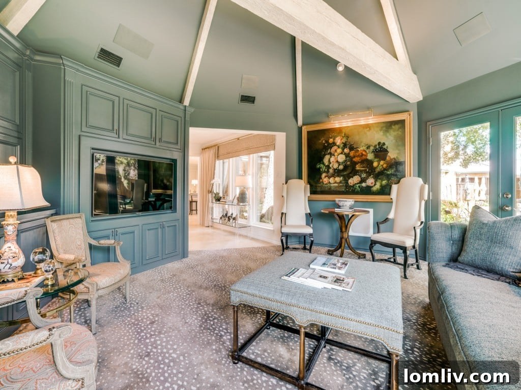 Cozy Family Room Setting with Advanced Media Equipment