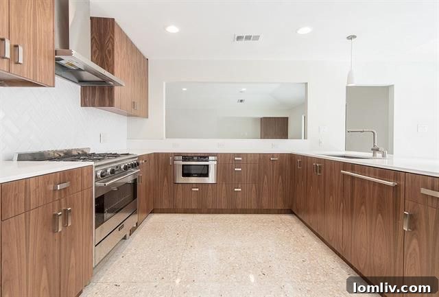 Designer Kitchen with Walnut Cabinetry
