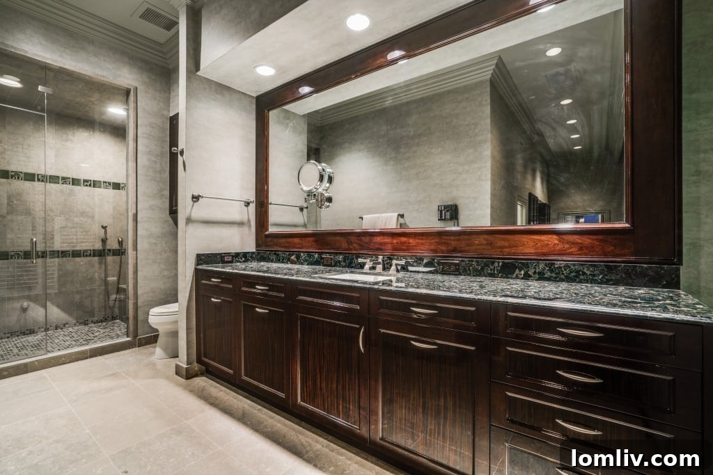 Claridge Rejoices Four R Style 12 Sophisticated 'his' master bathroom in Claridge penthouse