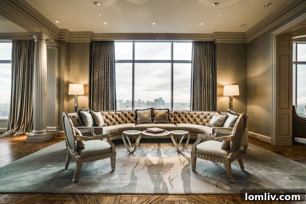 Claridge Rejoices Four R Style 4 Elegant entry hallway in Dallas penthouse
