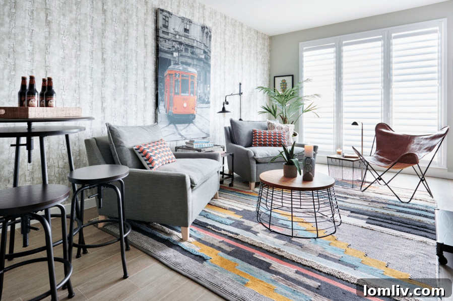 Open-concept living space with sleek design and ample natural light at The Shelby Residences