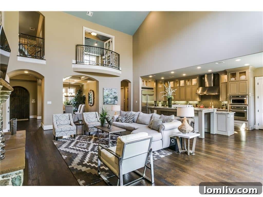 Inviting family room with open concept design