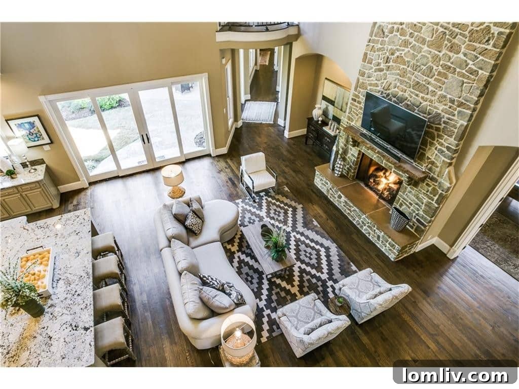 Overview of the main living spaces, showcasing open layout