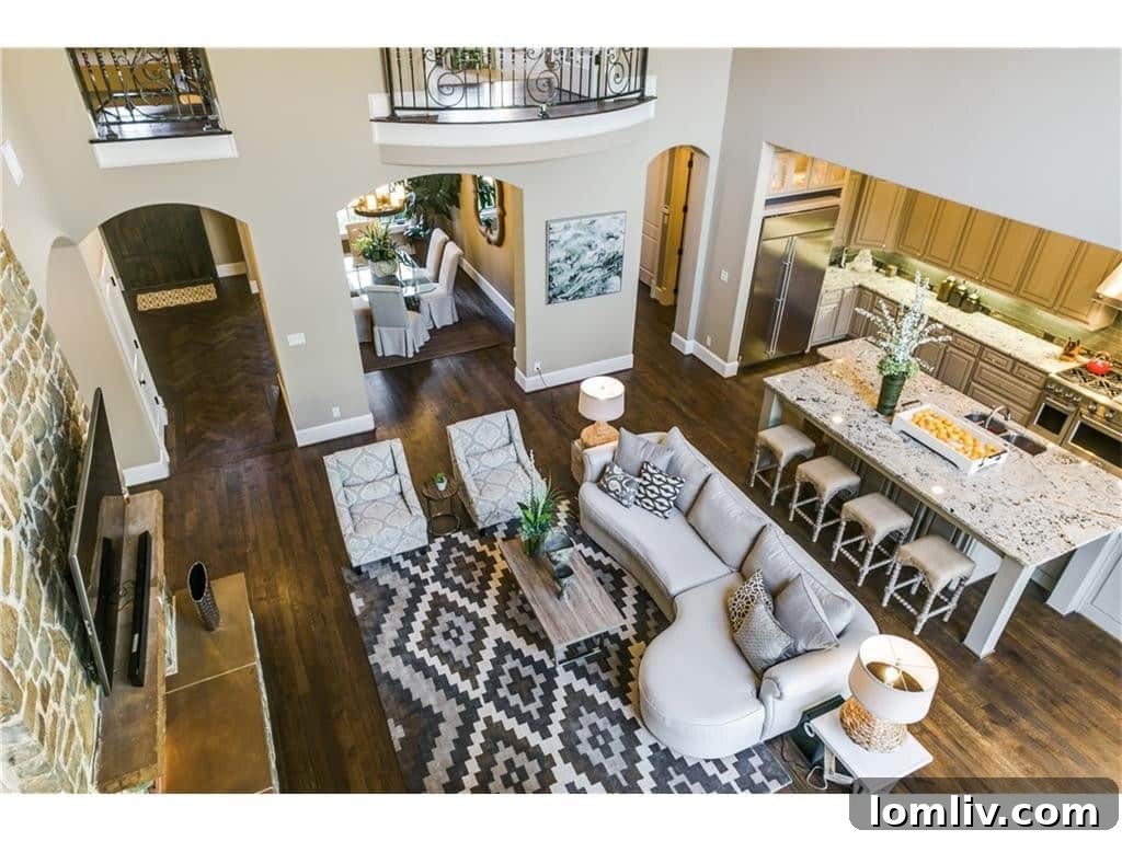 Another angle of the elegant main living area