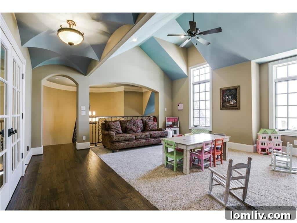 Another view of the spacious upstairs game room