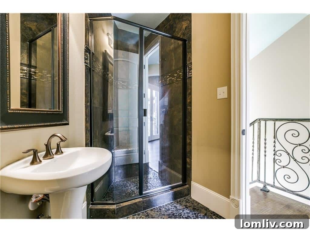 Modern and clean secondary bathroom