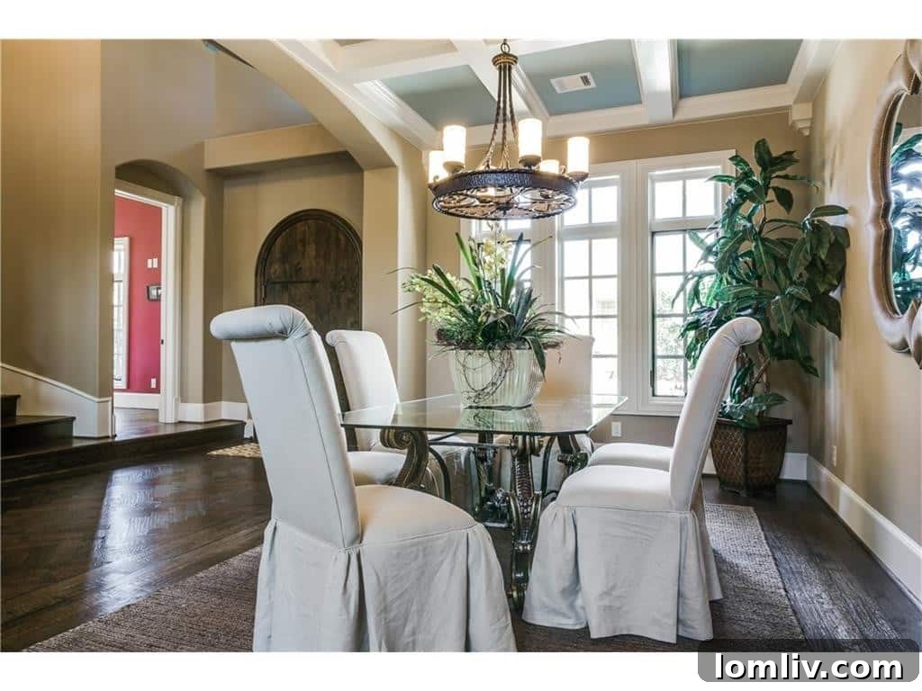 Another view of the sophisticated dining area