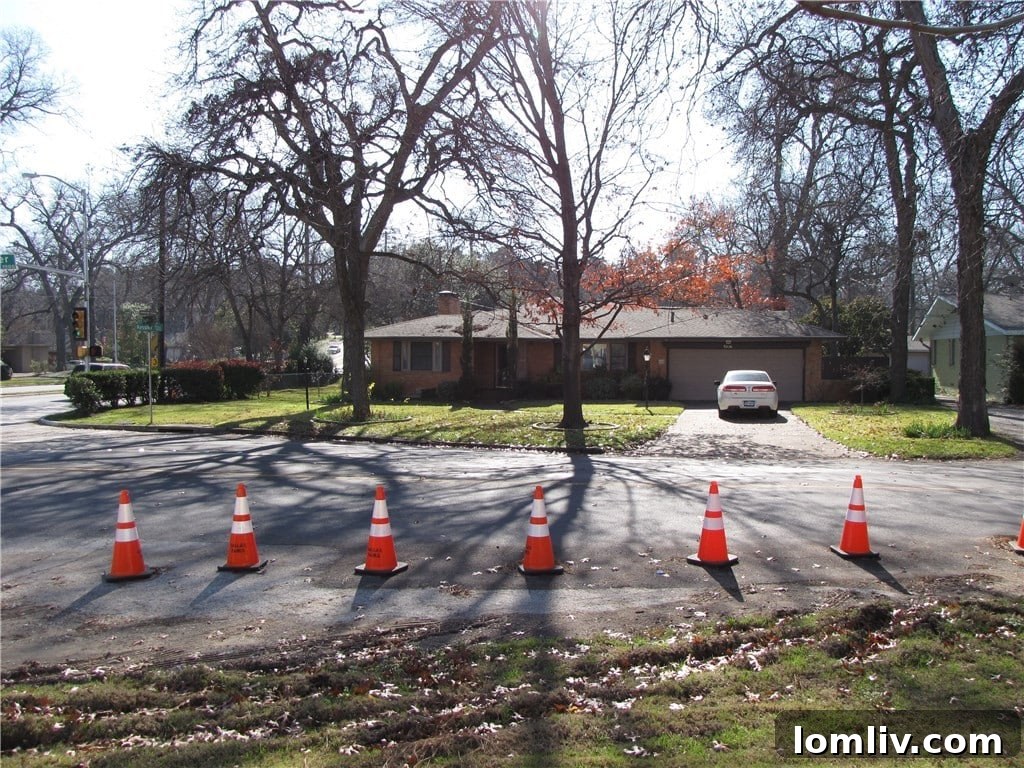 Kessler Parkway Home Front Exterior with Cones