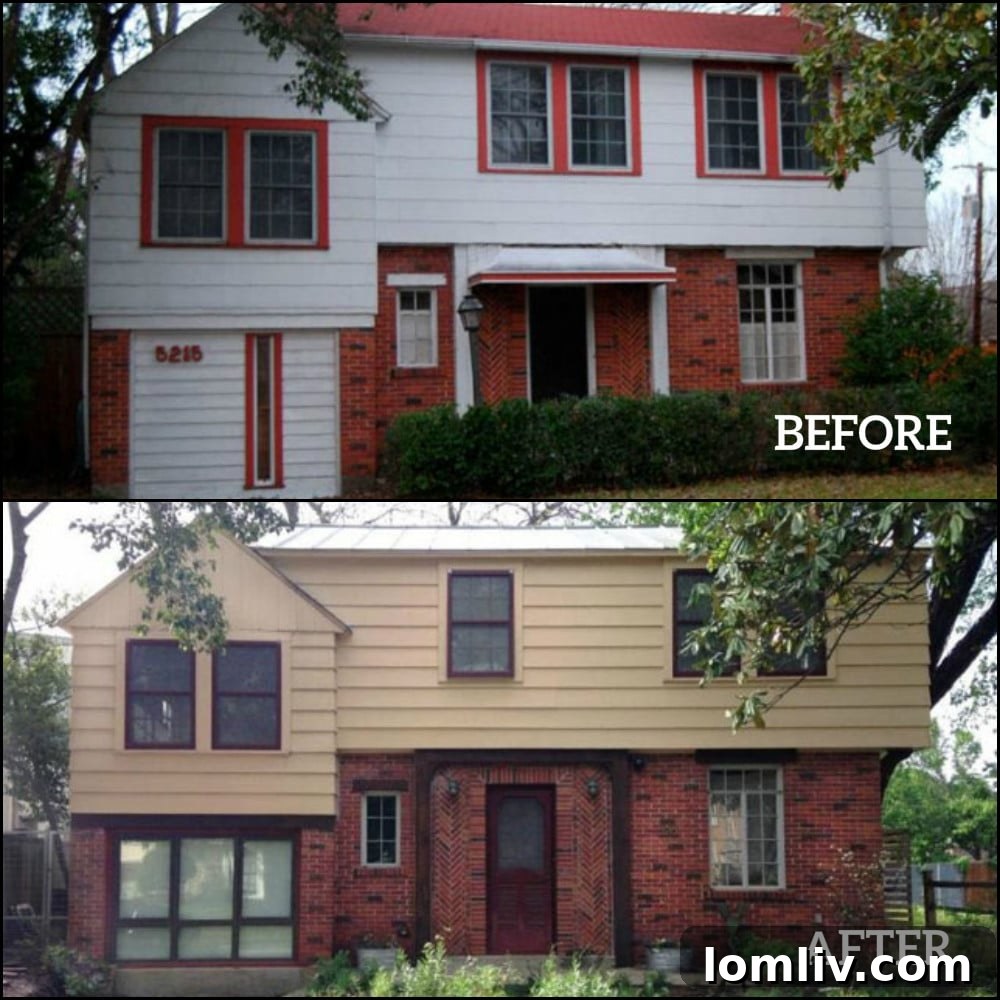 Explore Charles Dilbeck's Iconic Designs in the Cochran Heights Home Tour 3 Before and after restoration photos of the 1936 Dilbeck home at 5215 Milam, showcasing a remarkable transformation to LEED standards in Cochran Heights.