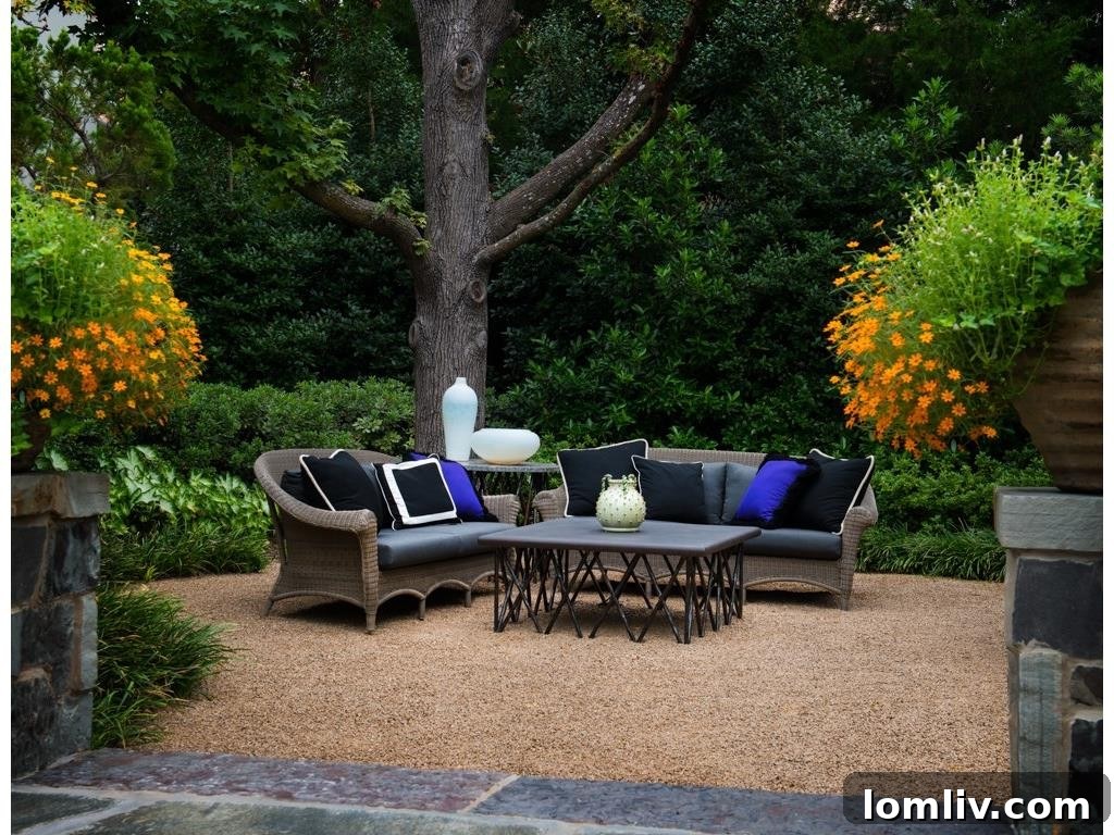 Stunning outdoor living area with a large swimming pool and lush landscaping