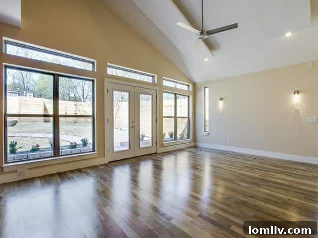 8623 San Leandro Living Room - Vaulted Ceilings and Hardwood Floors