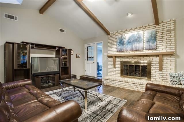Inviting front entrance of the ranch home