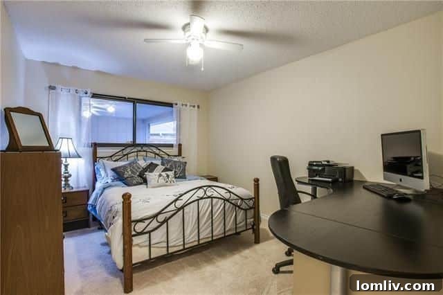 One of the comfortable bedrooms with a window view
