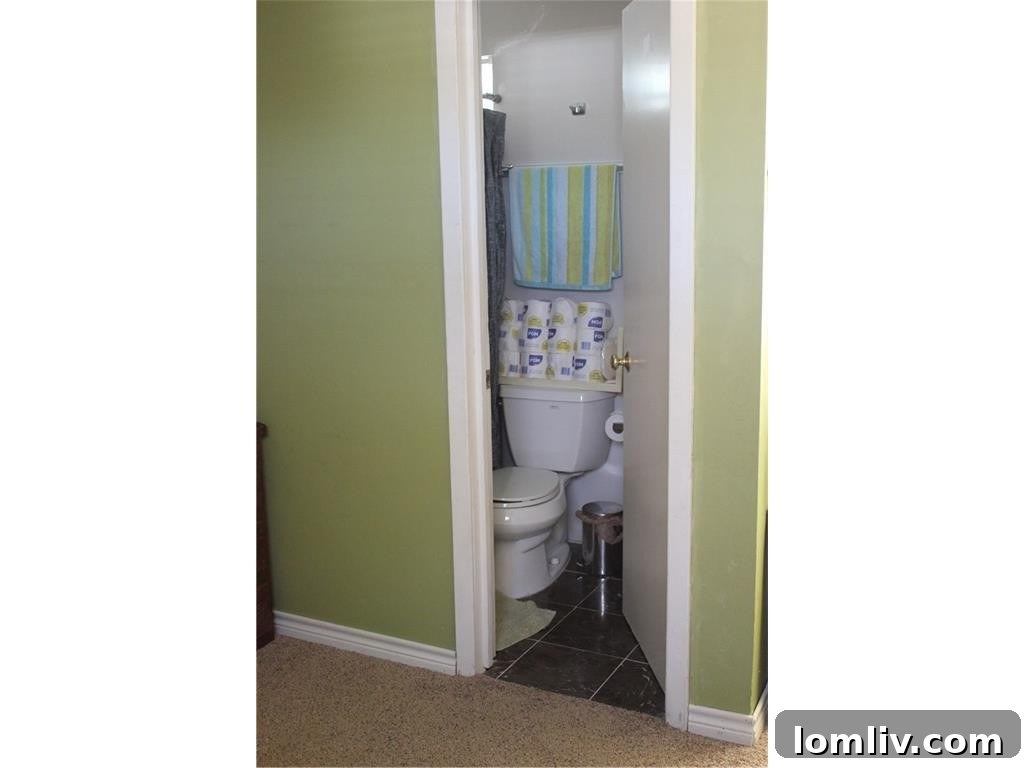 Bathroom with Integrated Storage Options