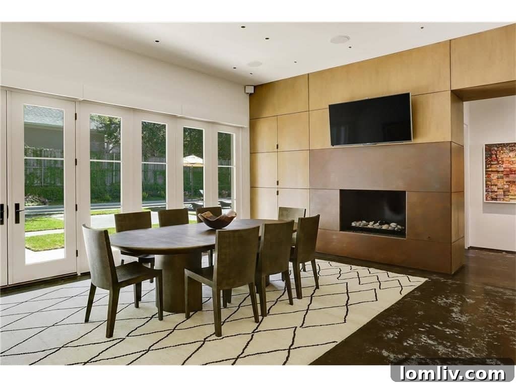 Formal Dining Room Fireplace Dallas