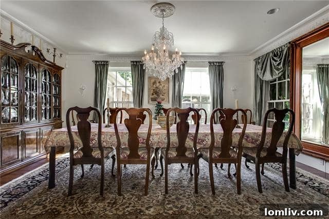 Gracious Dining Room in Historic Fort Worth Home
