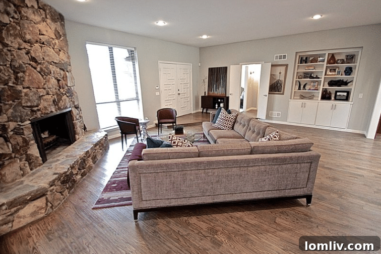 Kevin Twitty's Dream Reno Hits Market Wednesday 16 The custom-designed sectional sofa, a focal point in the entryway living area.