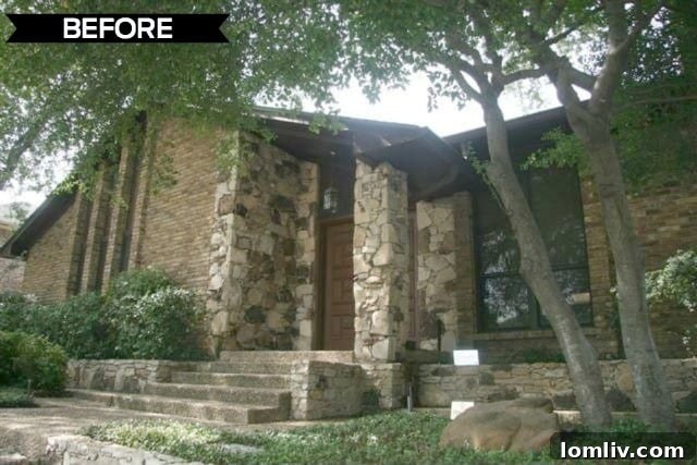 Kevin Twitty's Dream Reno Hits Market Wednesday 4 Before image of the home's exterior, showing its original 1970s ranch style.