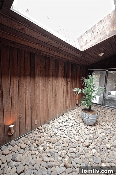 The plush, elephant-colored shag rug adding warmth and texture to the master bedroom.