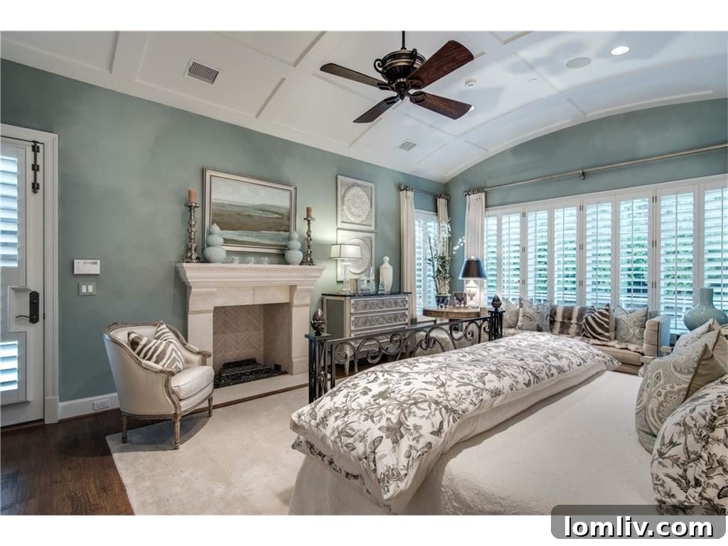 Master Bedroom with Vaulted Ceiling