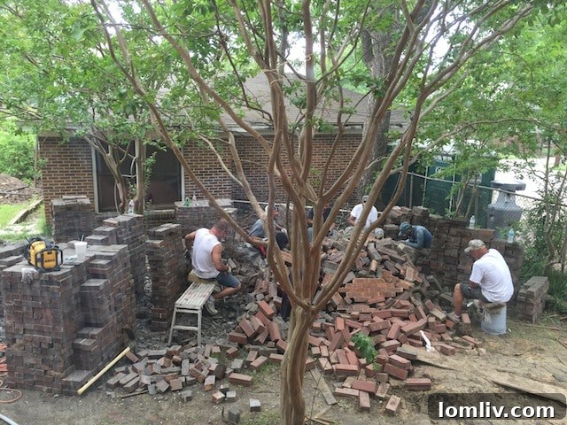 Historic Brick Cleaning and Stacking for Reuse in Renovation