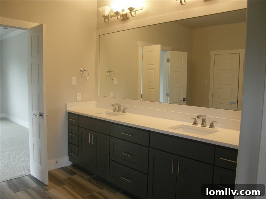 Elegant bathroom with contemporary fixtures and luxurious finishes