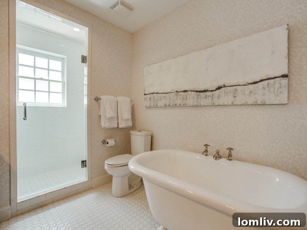 Spacious Glass Enclosed Shower in Master Bath